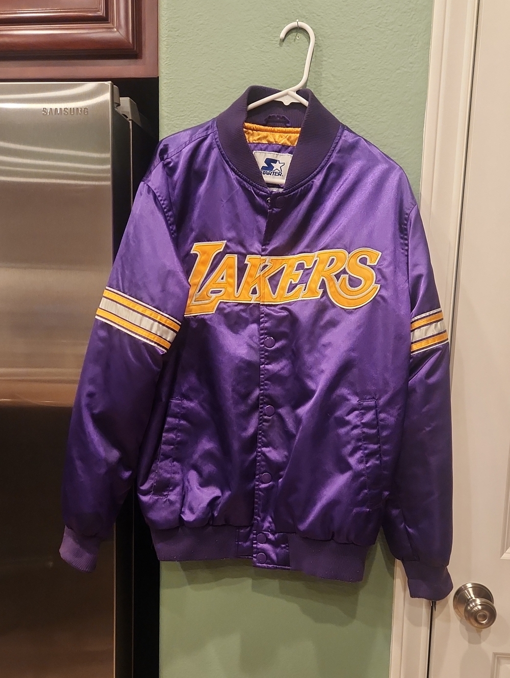 Starter Purple & Gold Lakers Satin Jacket